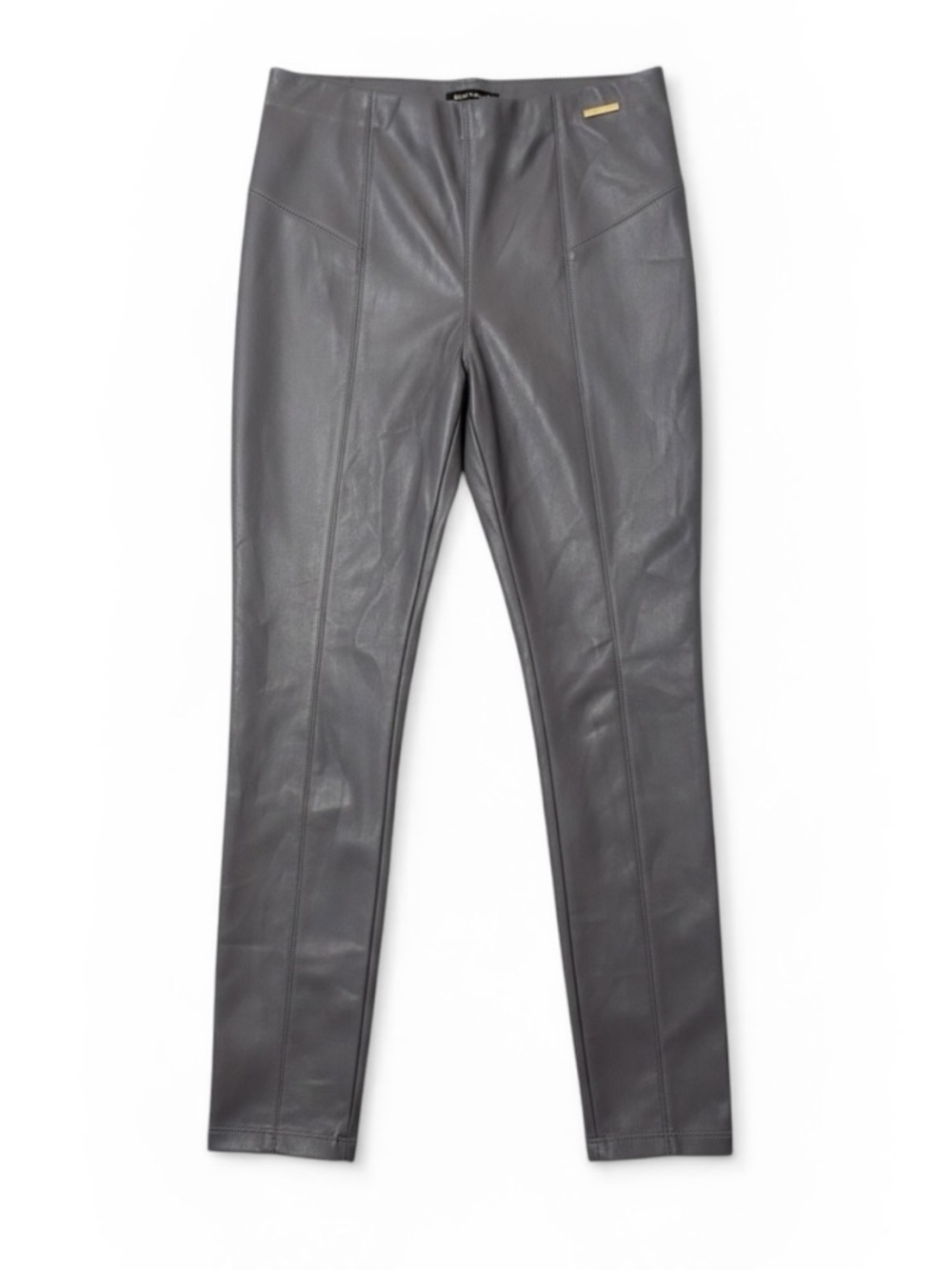 Marc New York Andrew Marc Faux Leather Pants Gray Slim Fit Size S EUC
